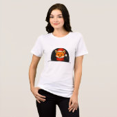 Winter Fox Dames T-shirt – Knuffelige vos met hoed (Voorkant volledig)