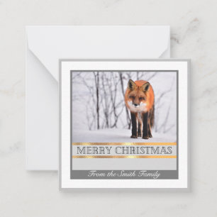 Winter Fox Family Greetings Card Notitiekaartje