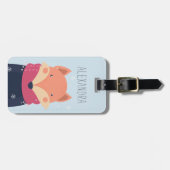 Winter Fox gepersonaliseerde tas Label | hemel Bagagelabel (Voorkant horizontaal)