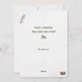 Winter Fox Holiday Foliage Lijst kerstkaart (Achterkant)