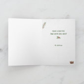 Winter Fox Holiday Foliage Lijst kerstkaart Feestdagen Kaart (Binnen)