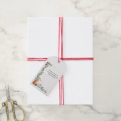 Winter Fox Holiday Foliage Lijst Kerstmis Cadeaulabel (Met Touw)