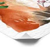 Winter Fox Holiday Foliage Lijst Kerstmis Perfect Poster (Hoek)