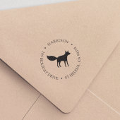 Winter Fox Holiday Return Address Zelfinktende Stempel