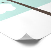 WINTER FOX IN DIAPERS BABY SHOWER BANNER POSTER (Hoek)