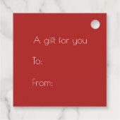 Winter Fox in een Snowy Bossen Gift Label (Achterkant)