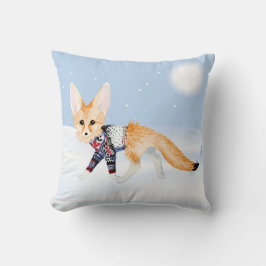 Winter Fox in Sierkussen met messing trui