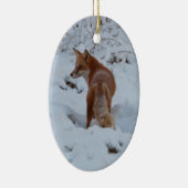 Winter Fox Keramisch Ornament (Rechts)