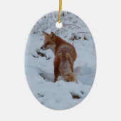 Winter Fox Keramisch Ornament (Voorkant)