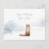 Winter Fox Kerst Feestdagen Elegant Eenvoudig (Voorkant)