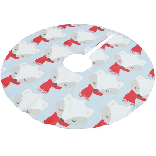 Winter Fox Kerstboom Rok (Gekanteld)