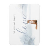 Winter Fox Kerstmis Feestdagen Familienaam Love Magneet (Verticaal)