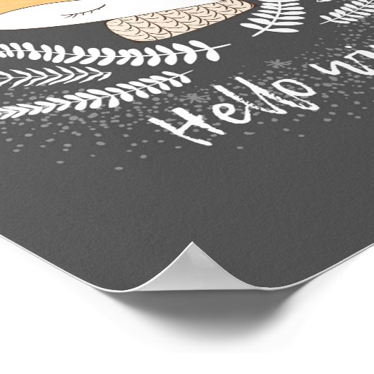 Winter Fox Nursery Poster (Hoek)