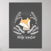 Winter Fox Nursery Poster (Voorkant)