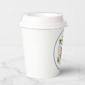 Winter Fox op boomstronk blaast snoeprietjes Papieren Bekers (Rechts)