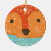Winter Fox Photo and Year Christmas Keramisch Ornament (Voorkant)