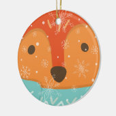 Winter Fox Photo and Year Christmas Keramisch Ornament (Links)