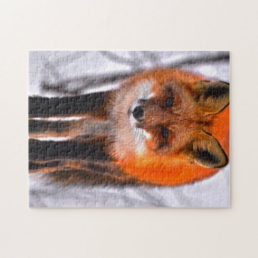 Winter Fox Quebec Canada. Legpuzzel (Horizontaal)