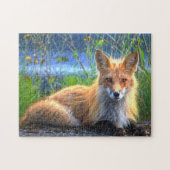 Winter Fox Quebec Canada. Legpuzzel (Horizontaal)