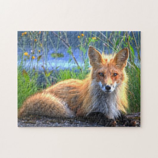 Winter Fox Quebec Canada. Legpuzzel (Horizontaal)