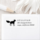 Winter Fox Return-adres Etiket (Insitu)