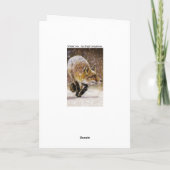 Winter Fox Seizoensgebonden Kerst Kaart (Achterkant)
