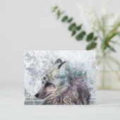Winter Fox Spirit Animal Briefkaart (Staand voorkant)