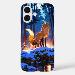 Winter Fox Spirit iPhone 16 Hoesje