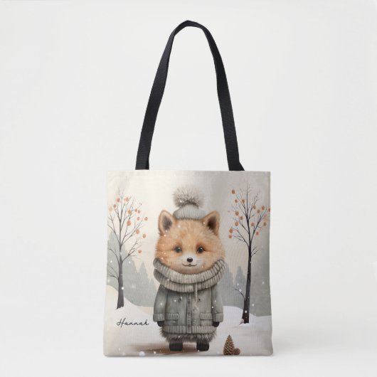 Winter Fox Tote Bag (Voorkant)