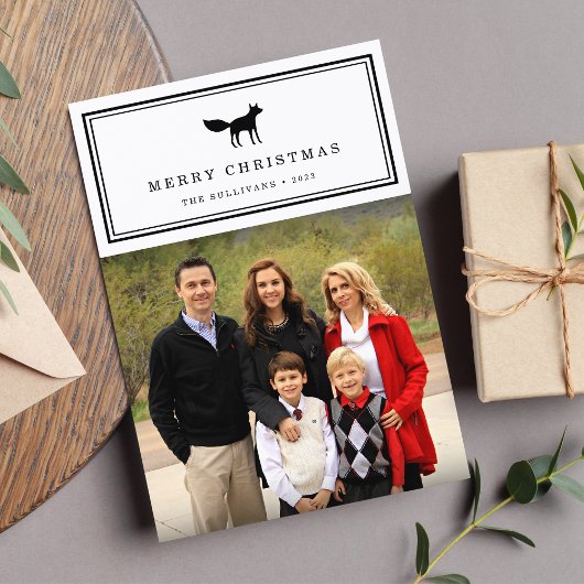 Winter Fox | Vakantieknopkaart Feestdagenkaart