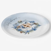 Winter Fox Waterverf Baby shower Papieren Bordje (Gekanteld)