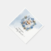 Winter Fox Waterverf Baby shower Servet (Hoek)