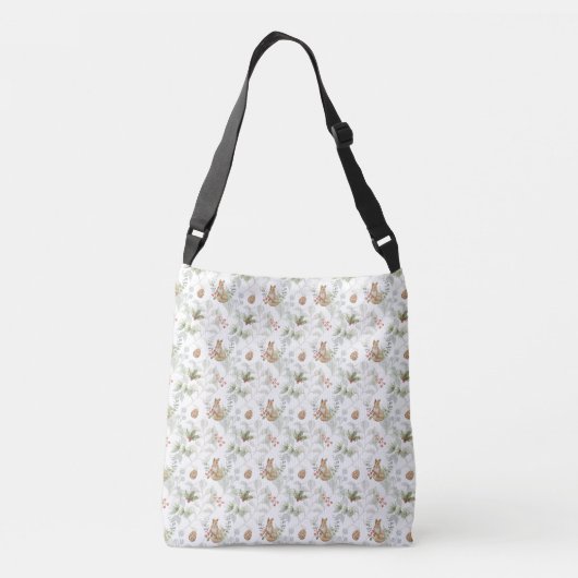 Winter Fox Woodland Forest Cute Crossbody Bag Crossbody Tas (Achterkant)