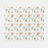 Winter Fox Woodland Forest Cute Fleece Deken (Voorkant (Horizontaal))