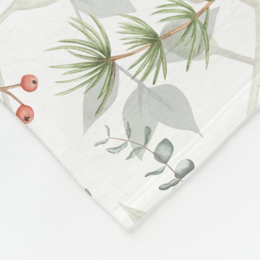 Winter Fox Woodland Forest Cute Fleece Deken (Hoek)