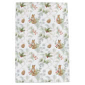 Winter Fox Woodland Forest Cute Medium Cadeauzakje (Voorkant)