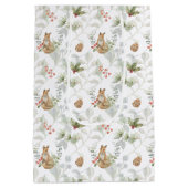 Winter Fox Woodland Forest Cute Medium Cadeauzakje (Achterkant)