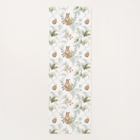 Winter Fox Woodland Forest Cute Yogamat (Achterkant)