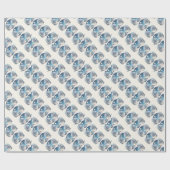 Winter Foxes by Moonlit Snowy River Cadeaupapier (Vlak)