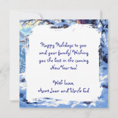 Winter Foxes on a Snowy Winter Day | Happy Holiday (Achterkant)