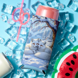 Winter Foxes on a Snowy Winter Day  Seltzer Blikjeskoeler