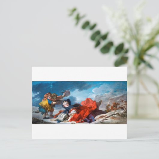 Winter, Fragonard Briefkaart (Staand voorkant)