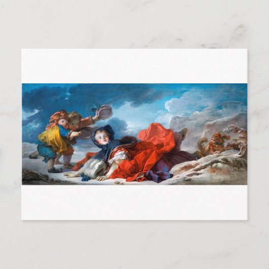 Winter, Fragonard Briefkaart (Voorkant)