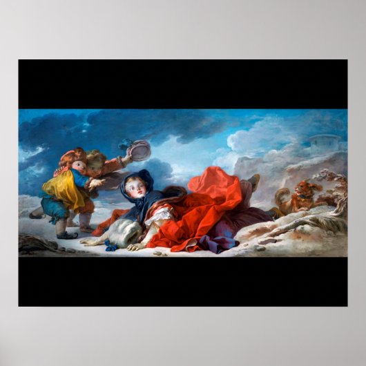 Winter, Fragonard Poster (Voorkant)
