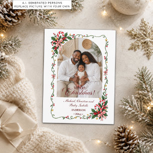 Winter Frame Familie Kerstvakantie Foto Briefkaart