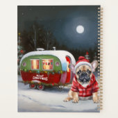Winter Franse Bulldog Caravan Kerstavontuur Planner (Achterkant)