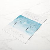 Winter Freshness Bruiloft Jubileum 50 jaar Folie Uitnodiging (Gedraaid)