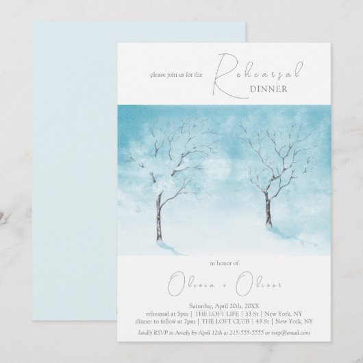 Winter Freshness repetitie diner Kaart (Voorkant / Achterkant)