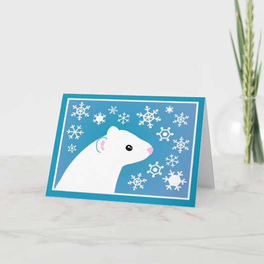 Winter fretwelkom feestdagen kaart (Voorkant)