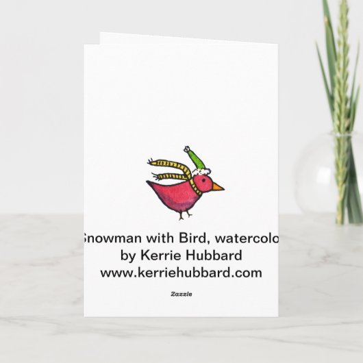 Winter Friends Feestdagen Kaart (Achterkant)